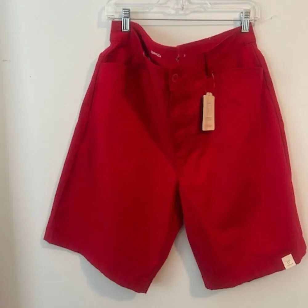 St. John's Bay Red Bermuda cotton shorts, size 18